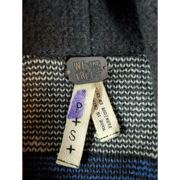 Free People We The Free Navajo Aztec Cardigan Wool Sweater Jacket Size S Boho - Picture 5 of 5